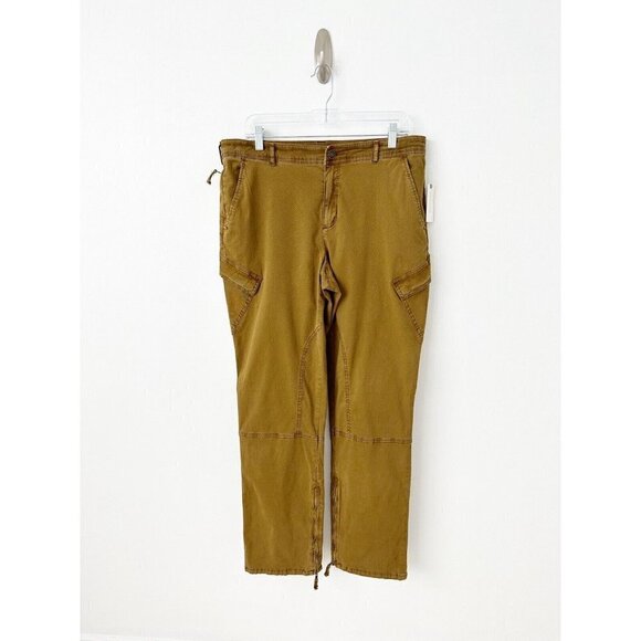 NWT Anthropologie Pilcro Y2K Low-Rise Slim Pants 31 $160 Gold Ankle Zippers - Picture 6 of 11